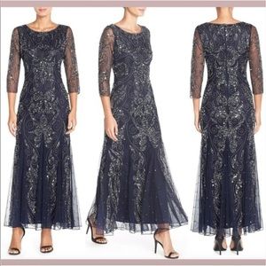 Nwt Pisarro Nights Beaded Longline Gown 